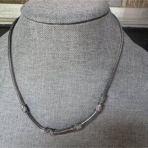 Vintage Sterling Silver Bali Style Necklace With Intricate Detailing  Hook Clasp